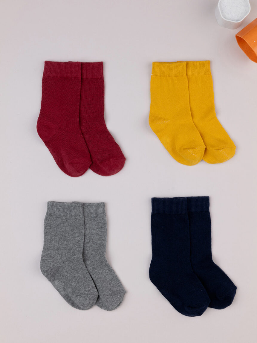 κάλτσες μακριές πακέτο x4 για αγόρι - Prénatal