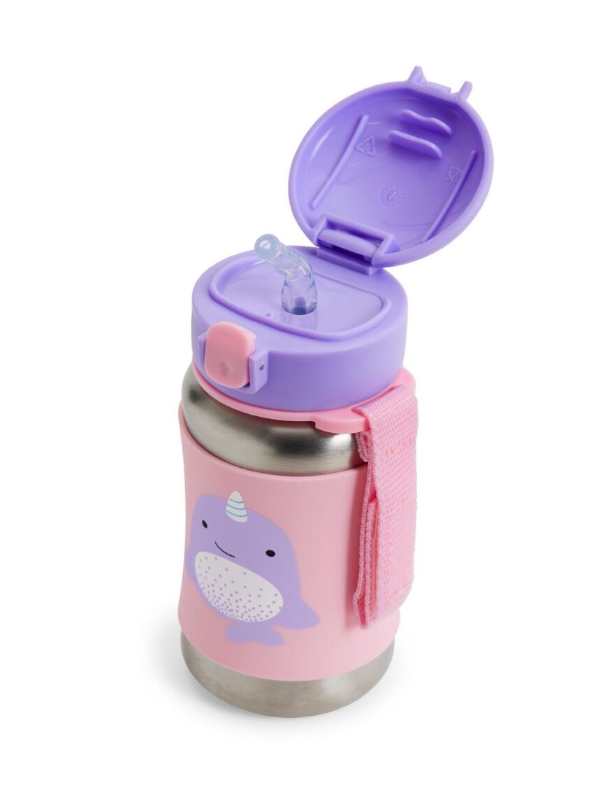 Skip hop zoo stainless steel παγούρι με καλαμάκι 350ml narwhal 29-2903010-30 - SKIP HOP