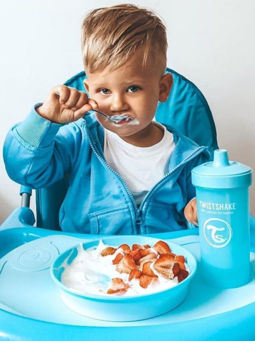 Twistshake σουπλά click-mat mini & πιάτο 6m+ pastel blue 32-08-78440 - Twistshake