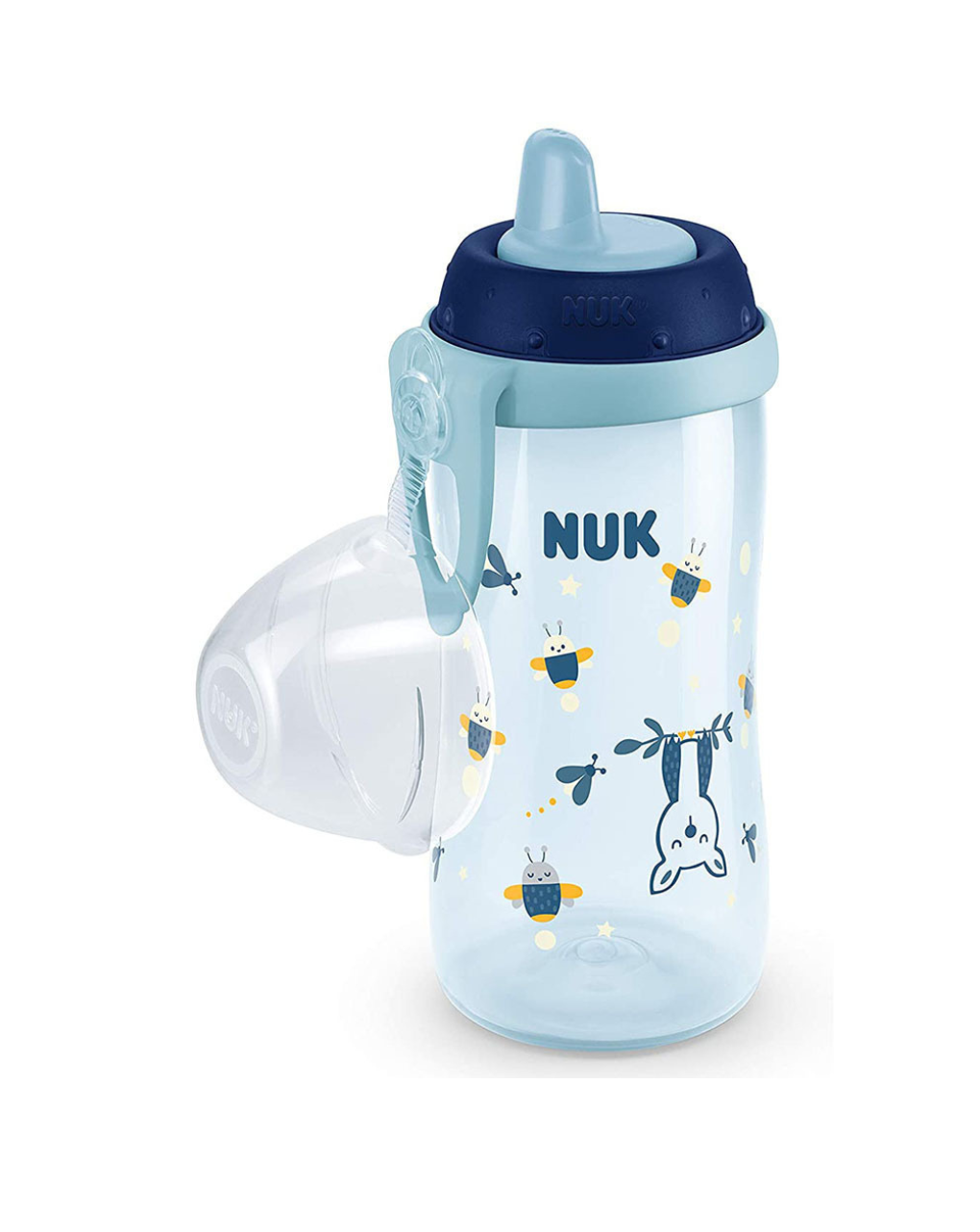 Nuk παγουράκι με ρύγχος first choice kiddy cup night 12+m μπλε 300ml - Nuk