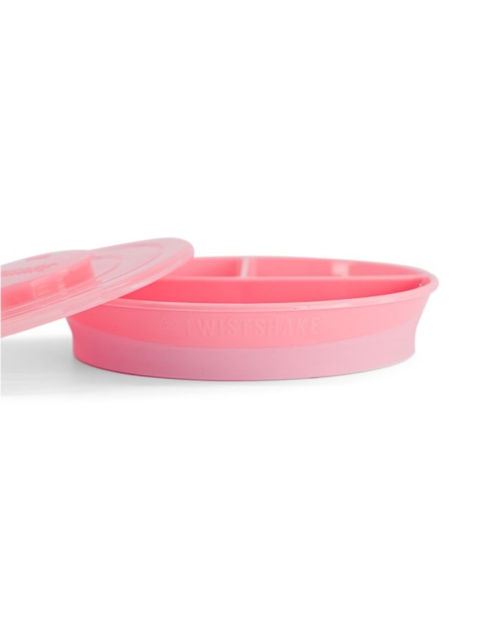 Twistshake πιάτο με χωρίσματα αντιολισθητικό 6m+ pastel pink 32-08-78169 - Twistshake