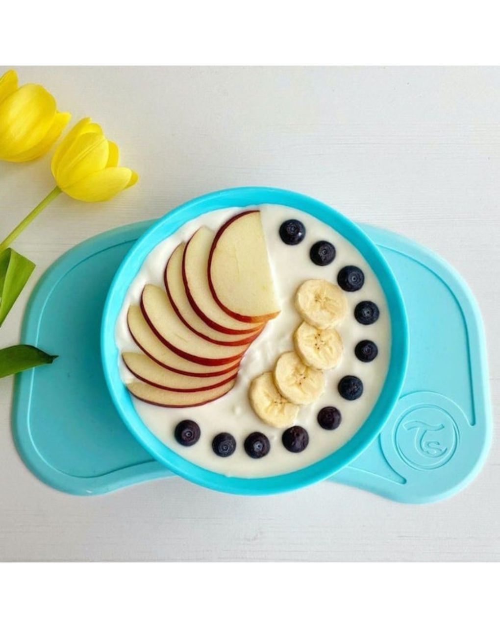 Twistshake σουπλά click-mat mini & πιάτο 6m+ pastel blue 32-08-78440 - Twistshake