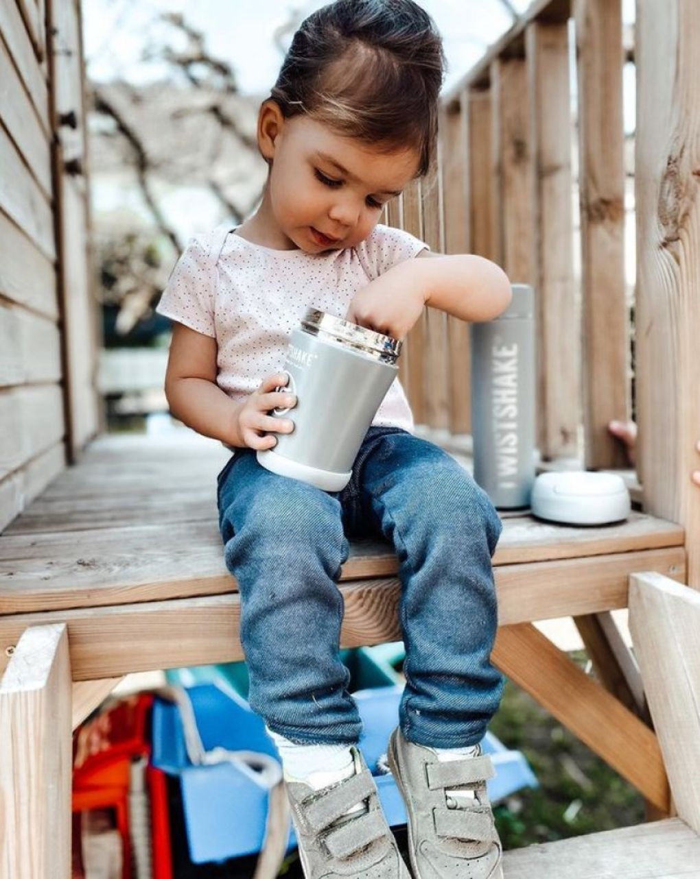 Twistshake ισοθερμικό δοχείο φαγητού 350ml pastel grey 32-08-78751 - Twistshake