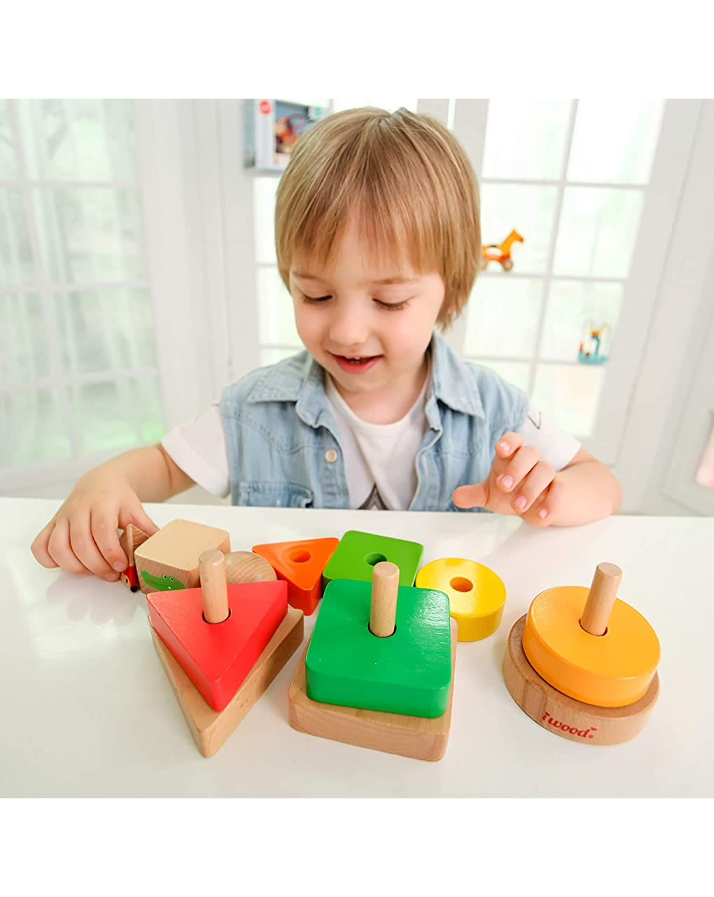 Iwood ξύλινο παιχνίδι στοιβάγματος animal sorting w11020 - iwood