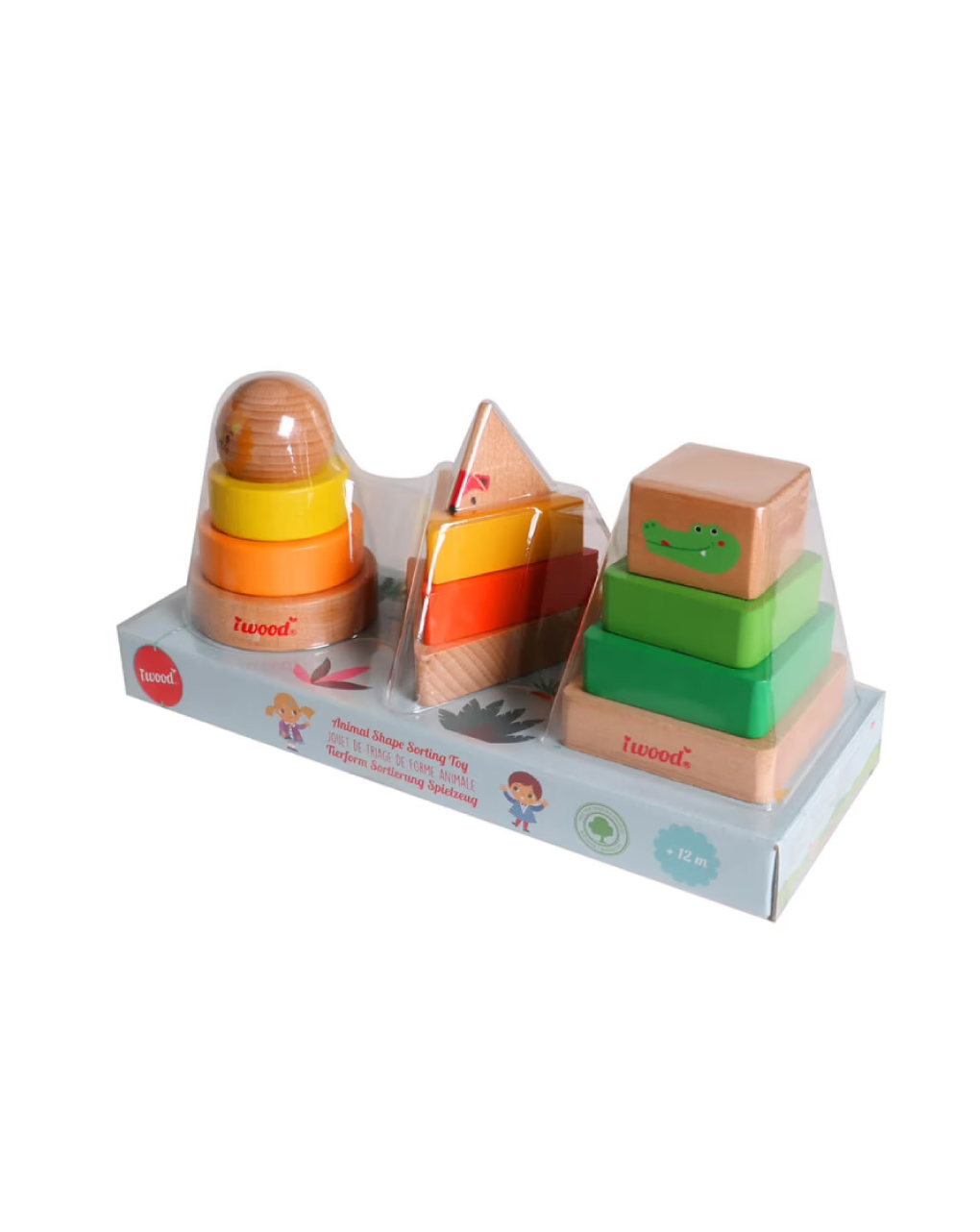 Iwood ξύλινο παιχνίδι στοιβάγματος animal sorting w11020 - iwood