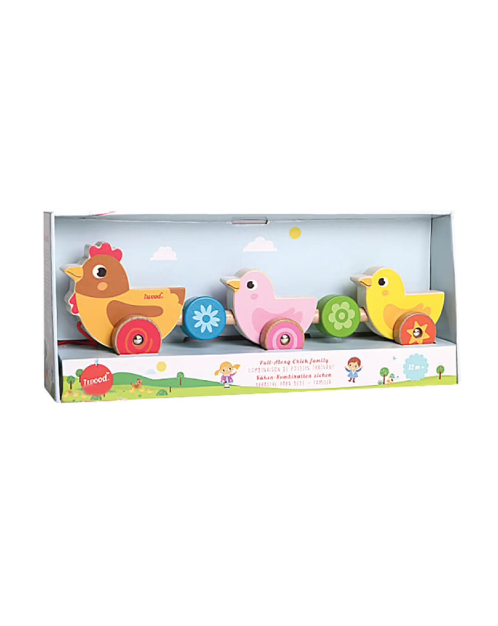 Iwood pull along-hen w13025