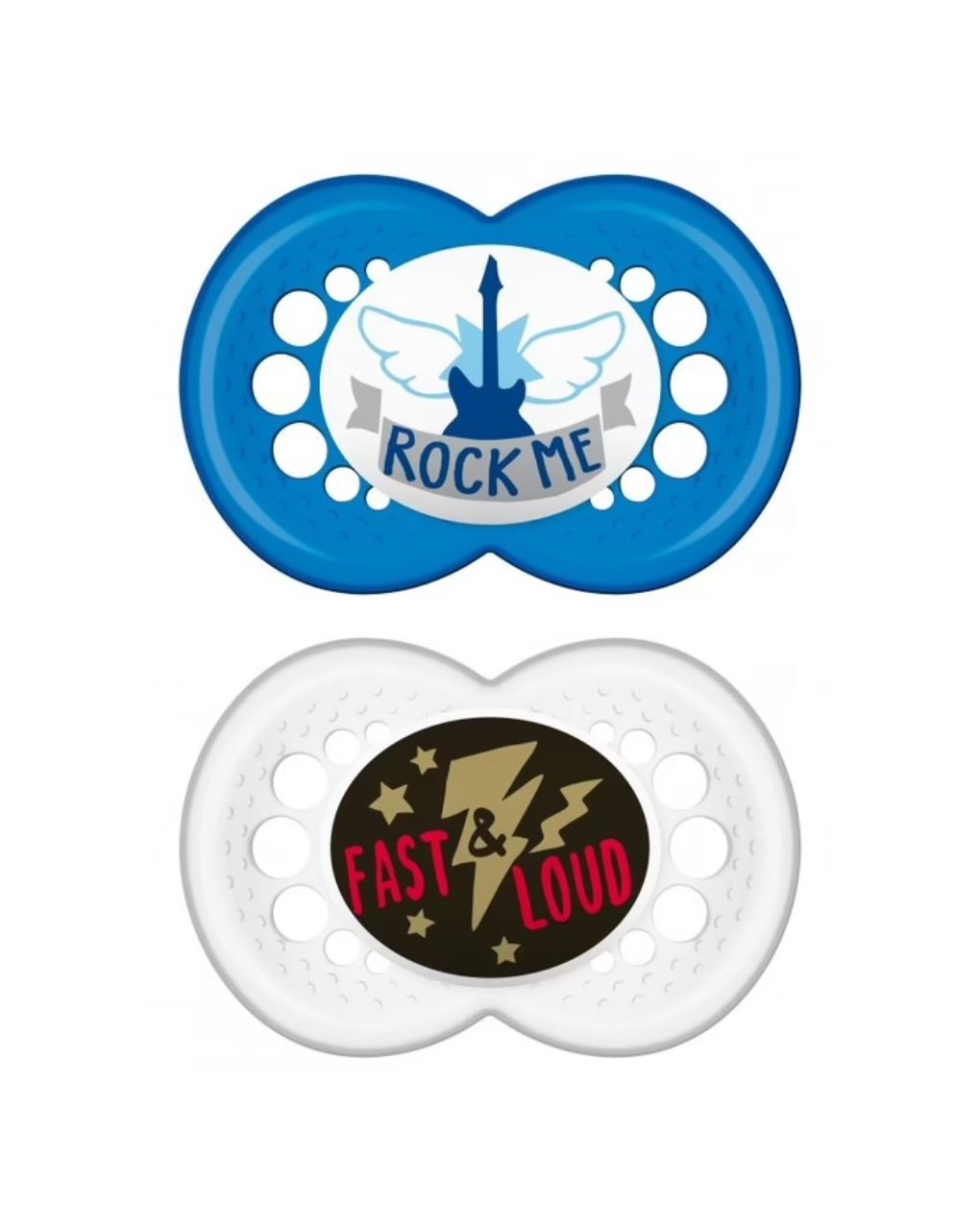 Mam ορθοδοντική πιπίλα σιλικόνης rock 'n roll 16m+, 2τμχ σε διάφορα σχέδια - Prénatal