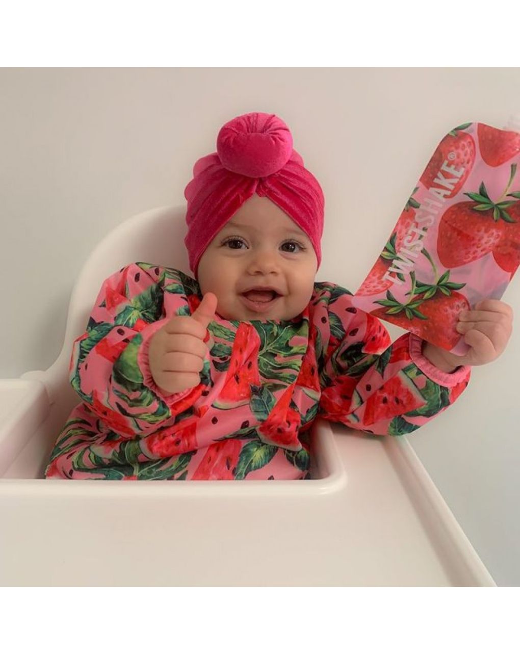 Twistshake μακρυμάνικη σαλιάρα watermelon 32-08-78512 - Twistshake