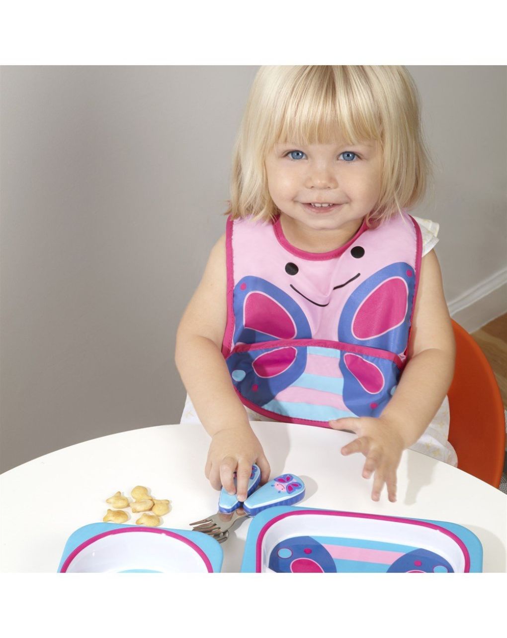 Skip hop zoo utensil σετ κουτάλι & πιρούνι butterfly 29-2903004-05 - SKIP HOP
