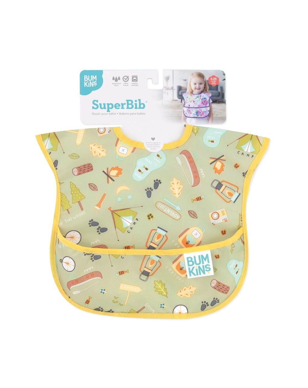 Bumkins αδιάβροχη σαλιάρα camping 6-24m 330363 - BUMKINS