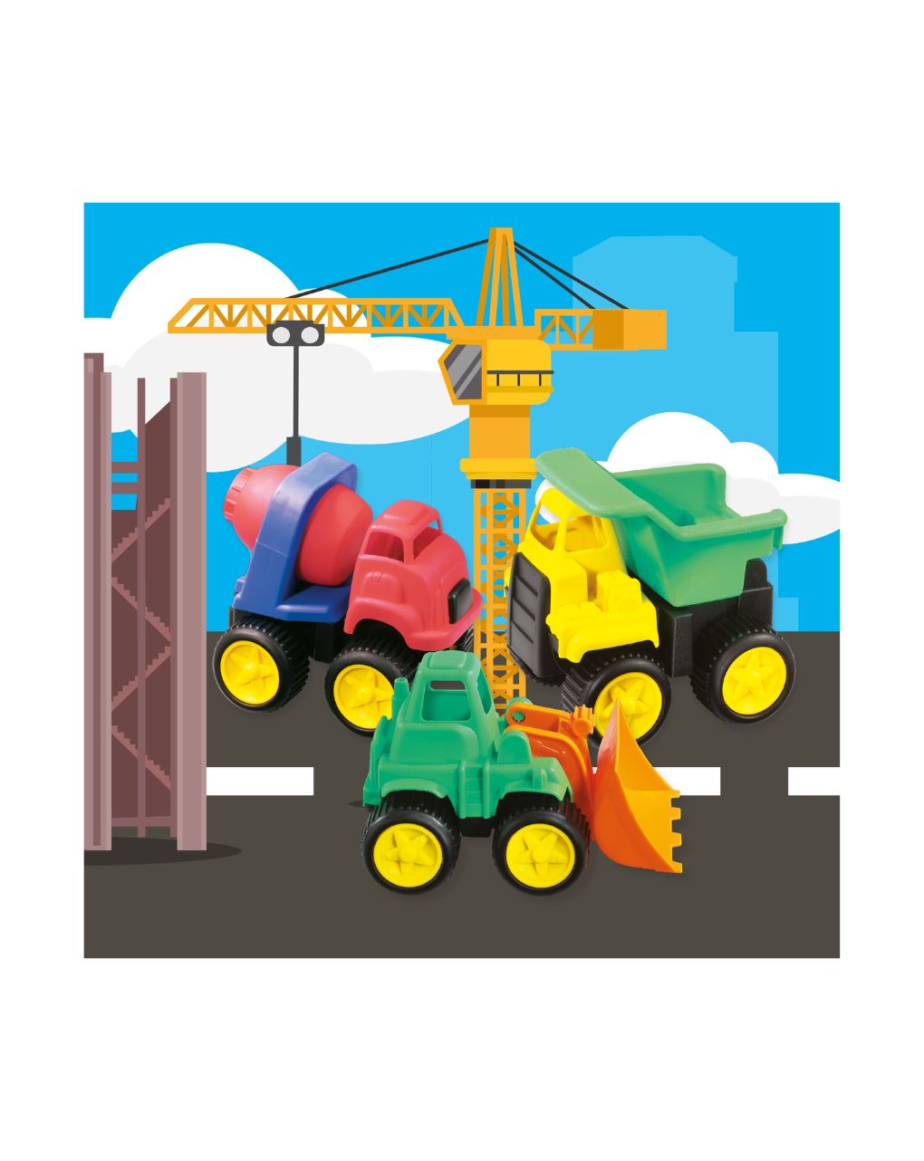 Baby smile οχηματάκια φορτηγά (3 σχέδια) rdf51067 - Baby Smile