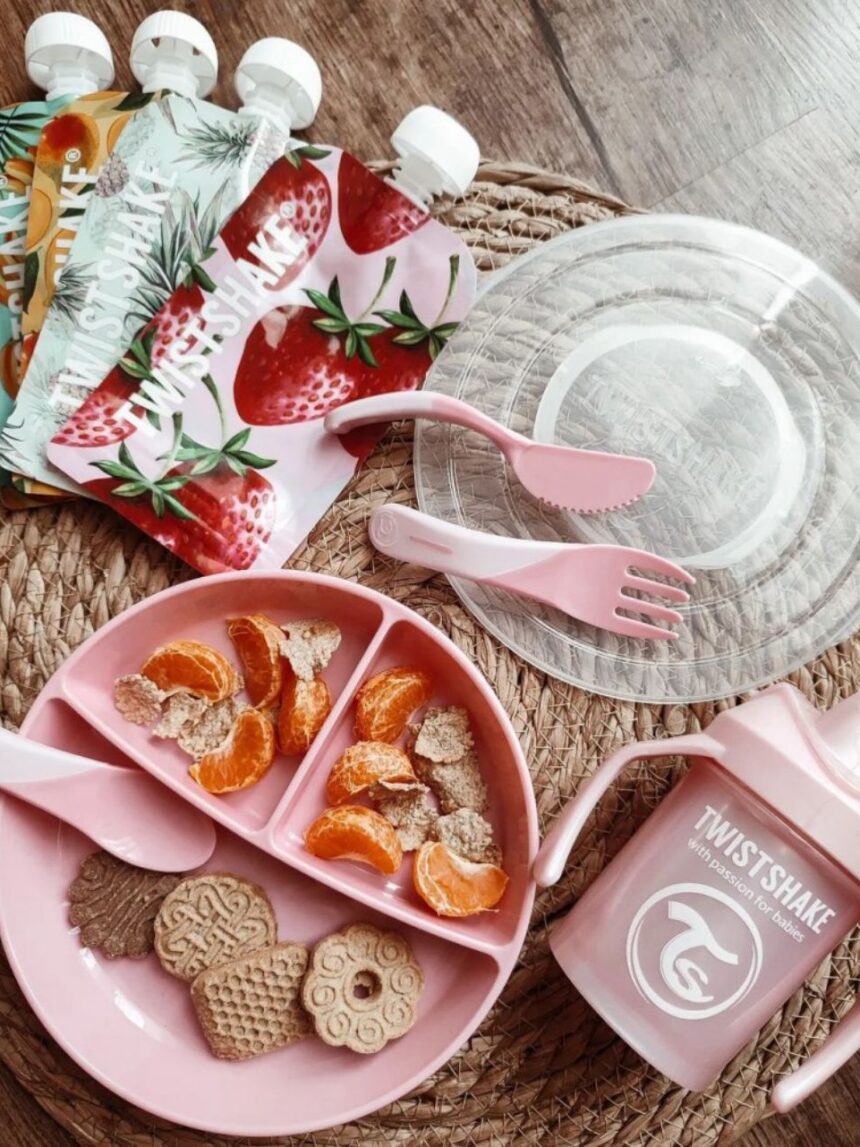 Twistshake σετ κουτάλι, μαχαίρι, πιρούνι 6m+ pastel pink 32-08-78199 - Twistshake