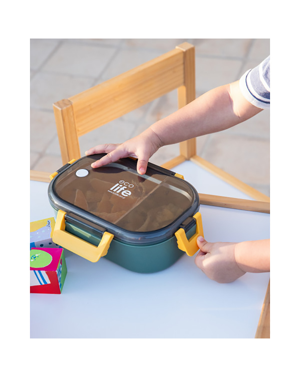 Ecolife φαγητοδοχείο ανοξείδωτο 900ml blue - Ecolife