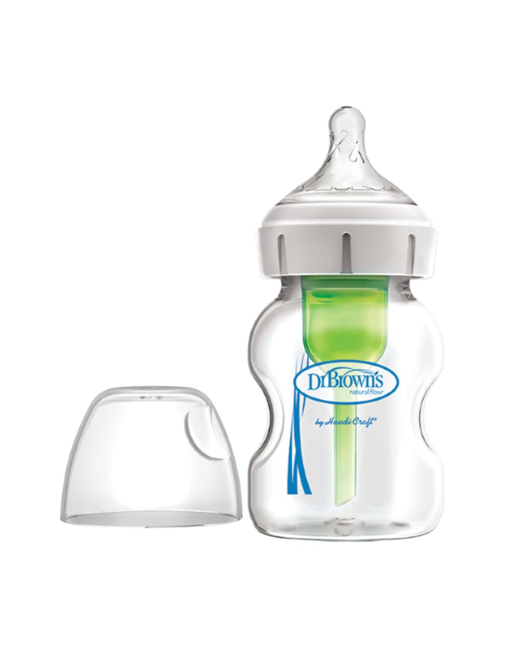 Dr. brown's options+ γυάλινο μπουκάλι με φαρδύ λαιμό κατά των κολικών 150ml 112.70.1hc.289 - Dr Browns