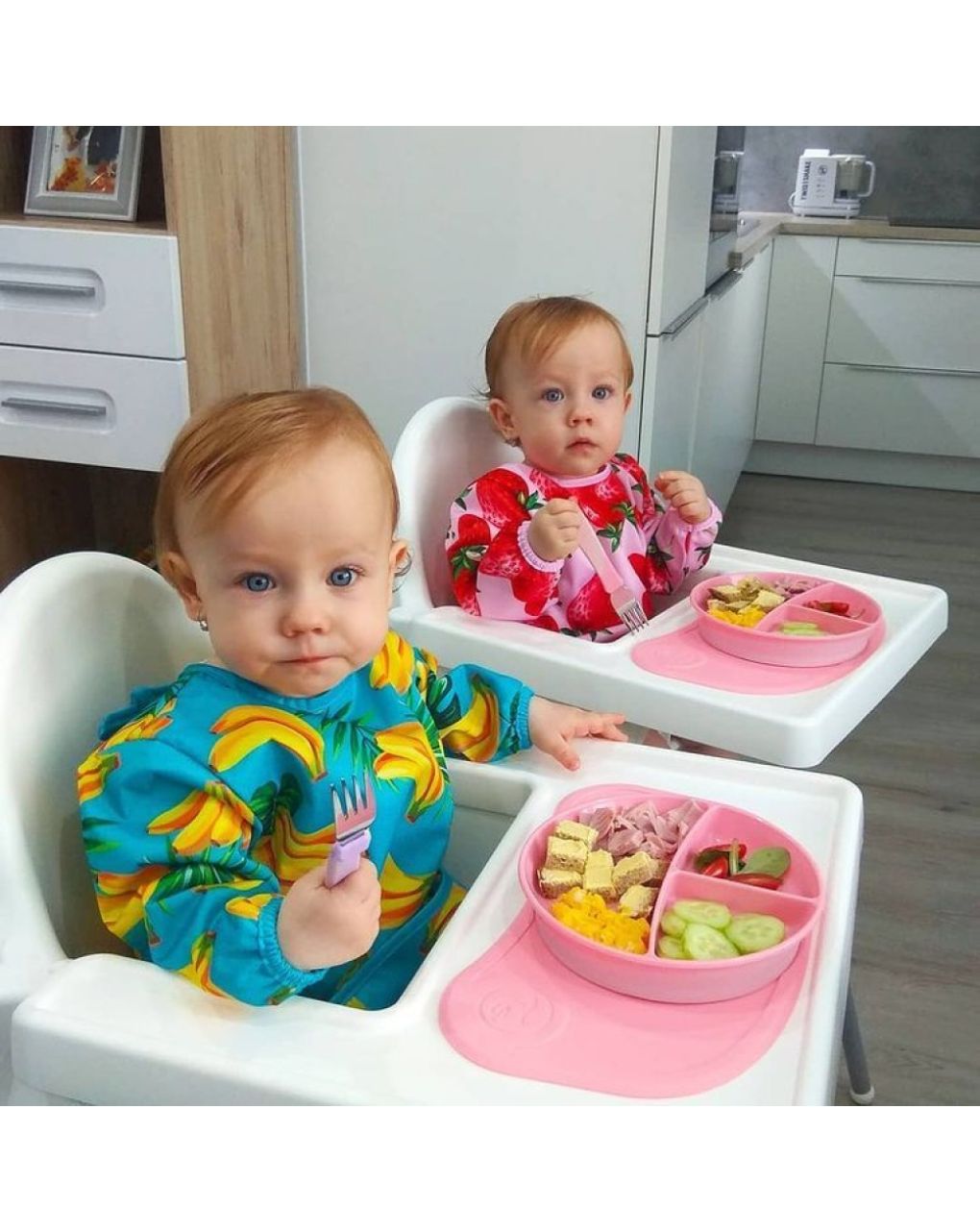 Twistshake πιάτο με χωρίσματα αντιολισθητικό 6m+ pastel pink 32-08-78169 - Twistshake