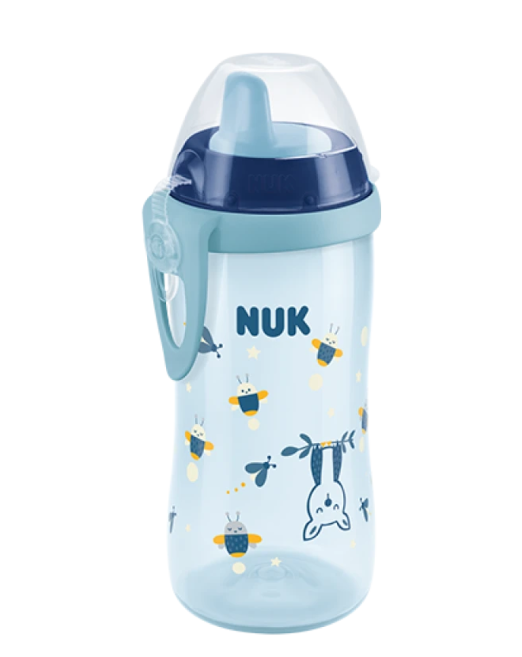 Nuk παγουράκι με ρύγχος first choice kiddy cup night 12+m μπλε 300ml