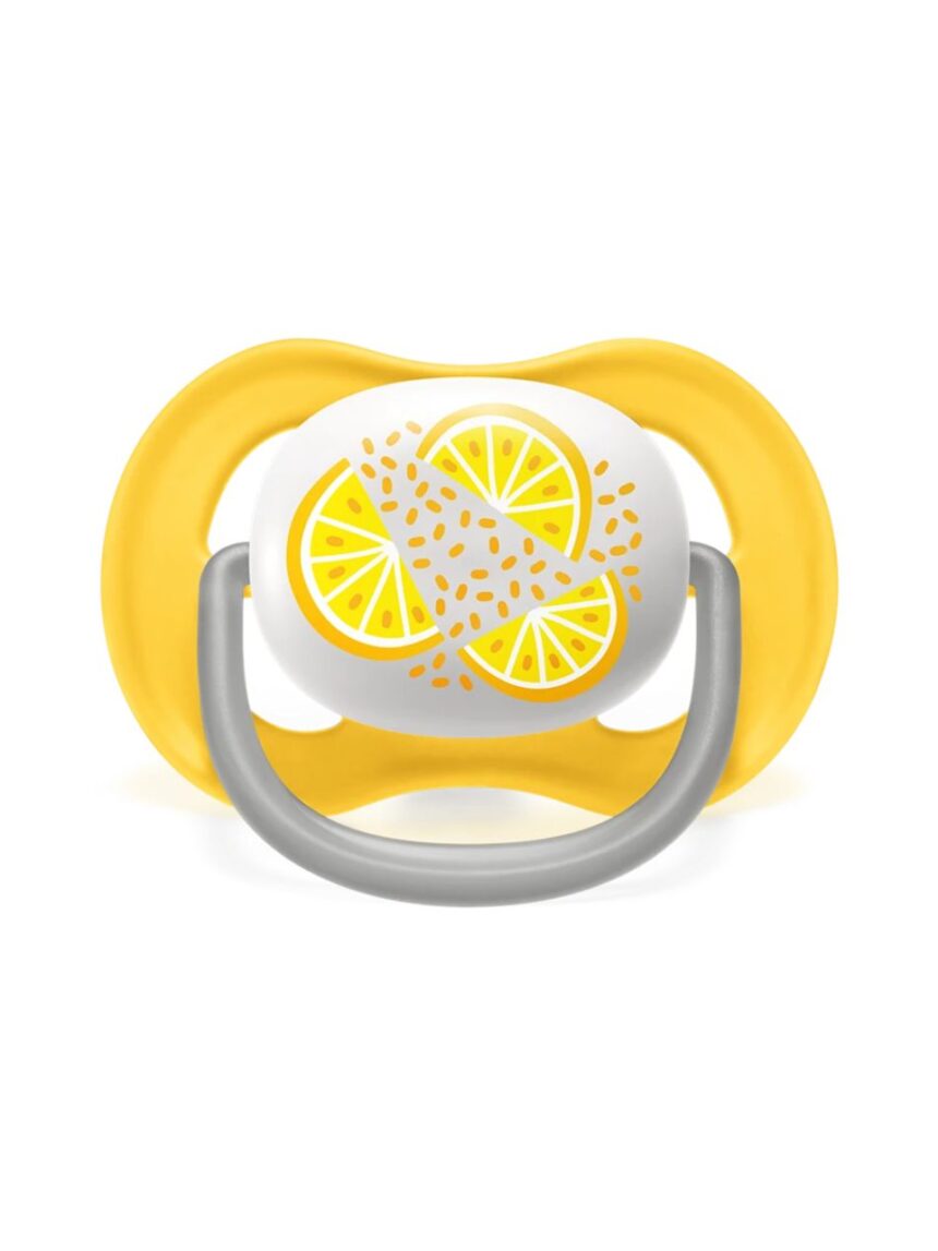 Philips avent πιπίλα oρθοδοντική σιλικόνης ultra air 2τμχ λεμόνι κίτρινο 6-18m, scf080/18 - Philips Avent