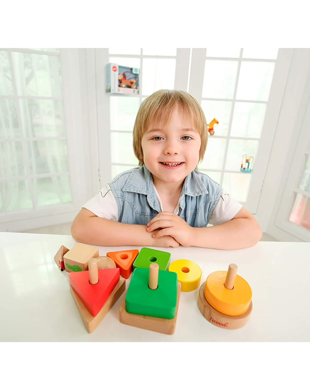 Iwood ξύλινο παιχνίδι στοιβάγματος animal sorting w11020 - iwood