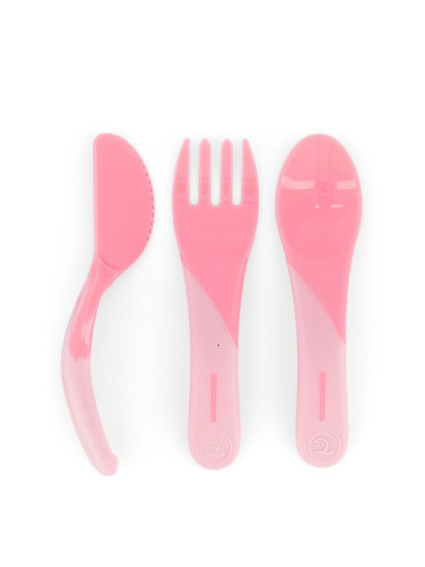 Twistshake σετ κουτάλι, μαχαίρι, πιρούνι 6m+ pastel pink 32-08-78199 - Twistshake
