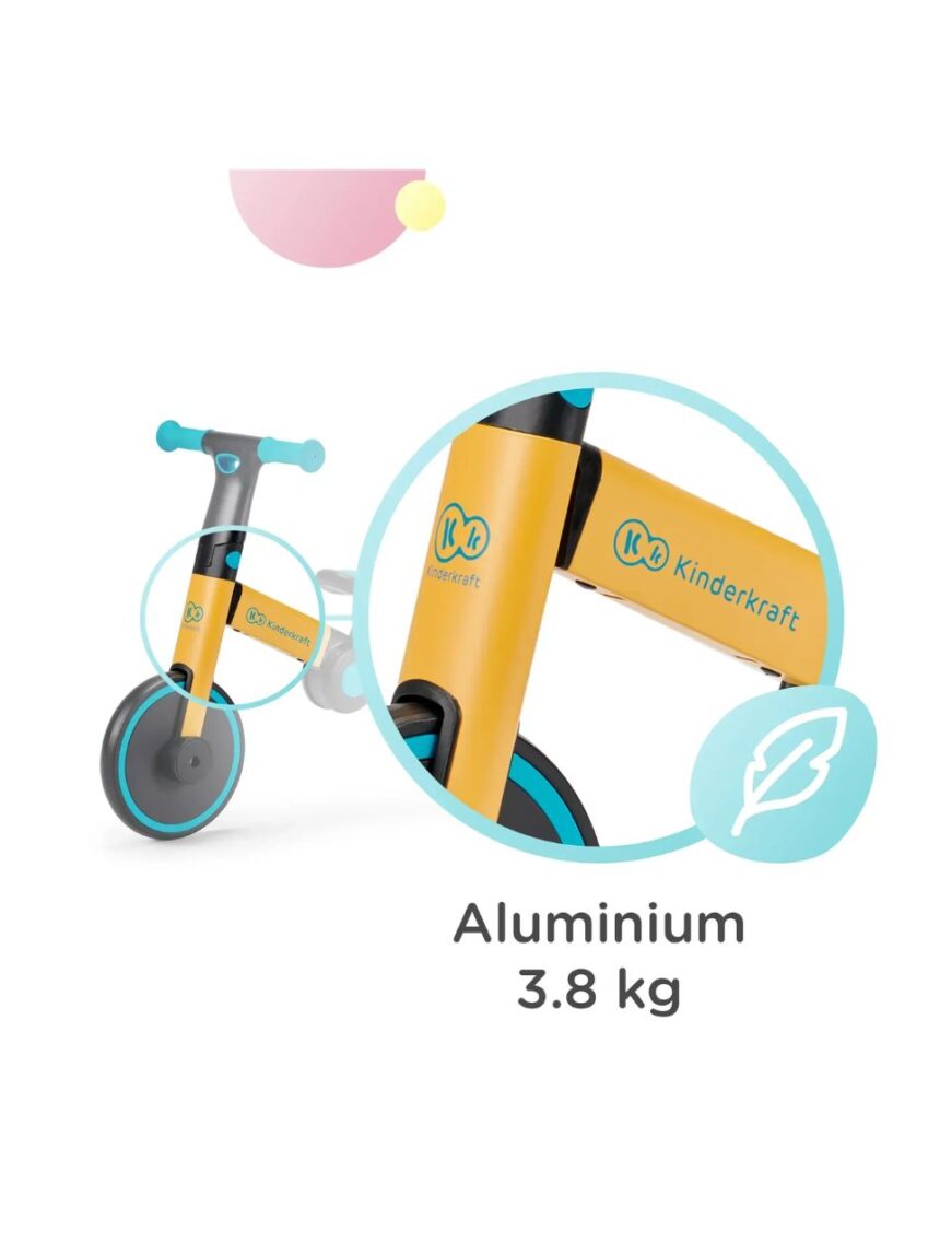 Kinderkraft πτυσόμενο τρίκυκλο ποδήλατο 4trike primrose yellow kr4tri00yel0000 - Kinderkraft