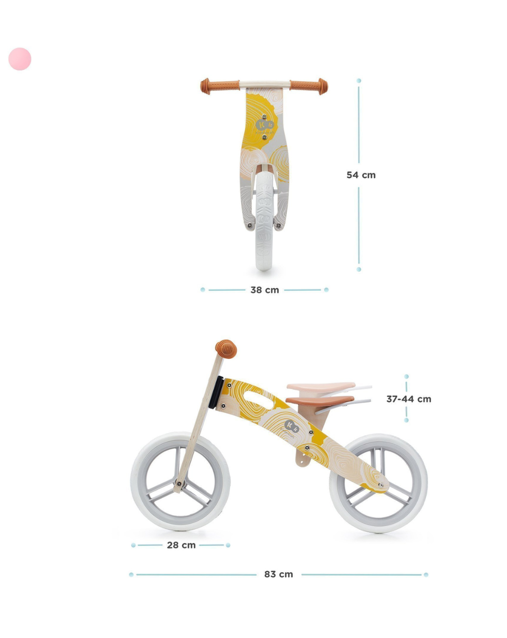 Kinderkraft ξύλινο ποδήλατο ισορροπίας runner nature coral - Kinderkraft