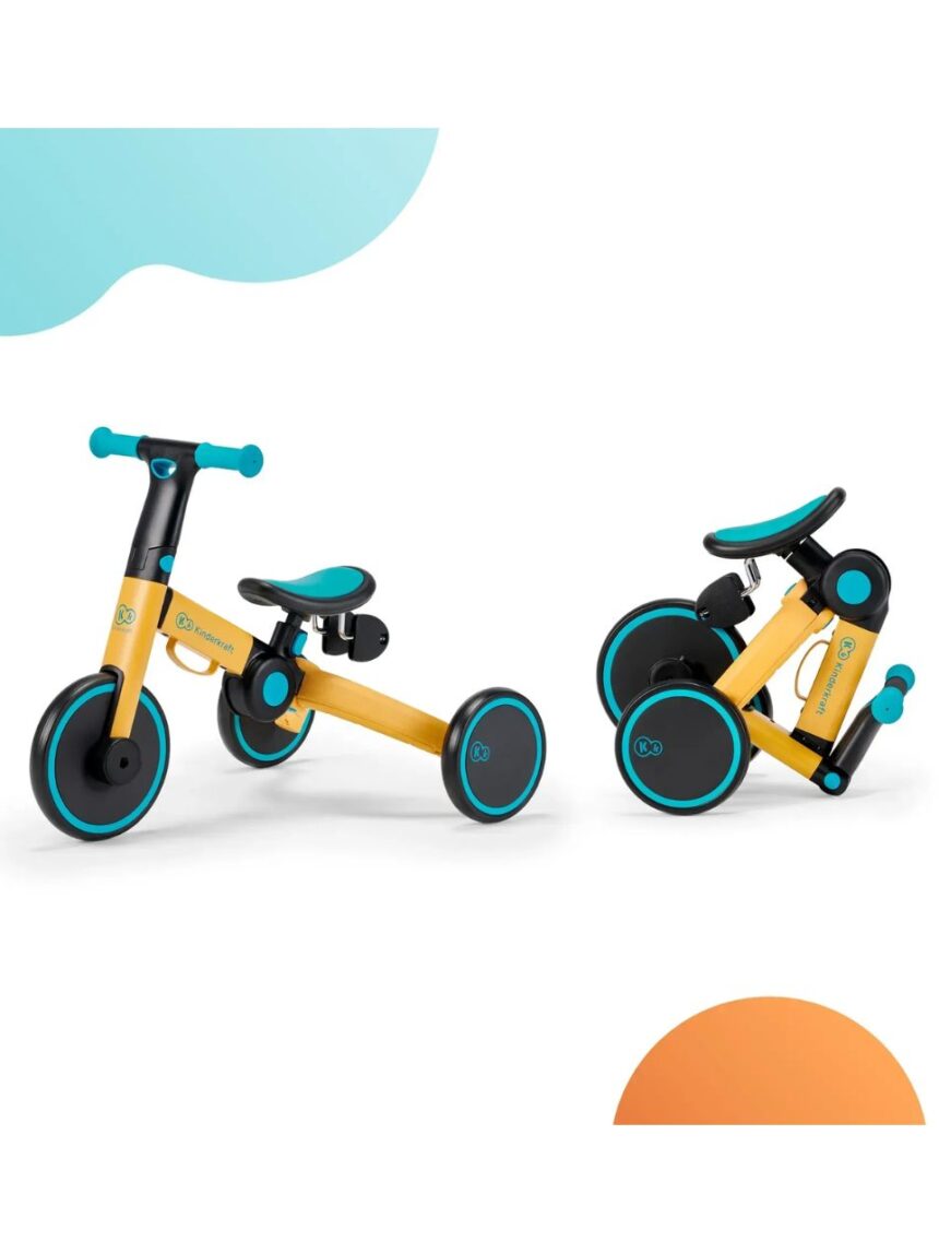Kinderkraft πτυσόμενο τρίκυκλο ποδήλατο 4trike primrose yellow kr4tri00yel0000 - Kinderkraft