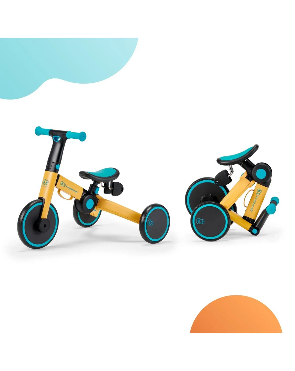 Kinderkraft πτυσόμενο τρίκυκλο ποδήλατο 4trike primrose yellow kr4tri00yel0000 - Kinderkraft