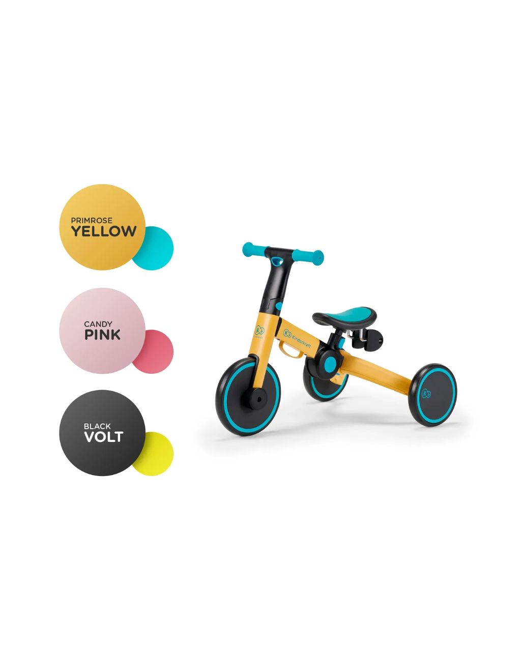 Kinderkraft πτυσόμενο τρίκυκλο ποδήλατο 4trike primrose yellow kr4tri00yel0000 - Kinderkraft