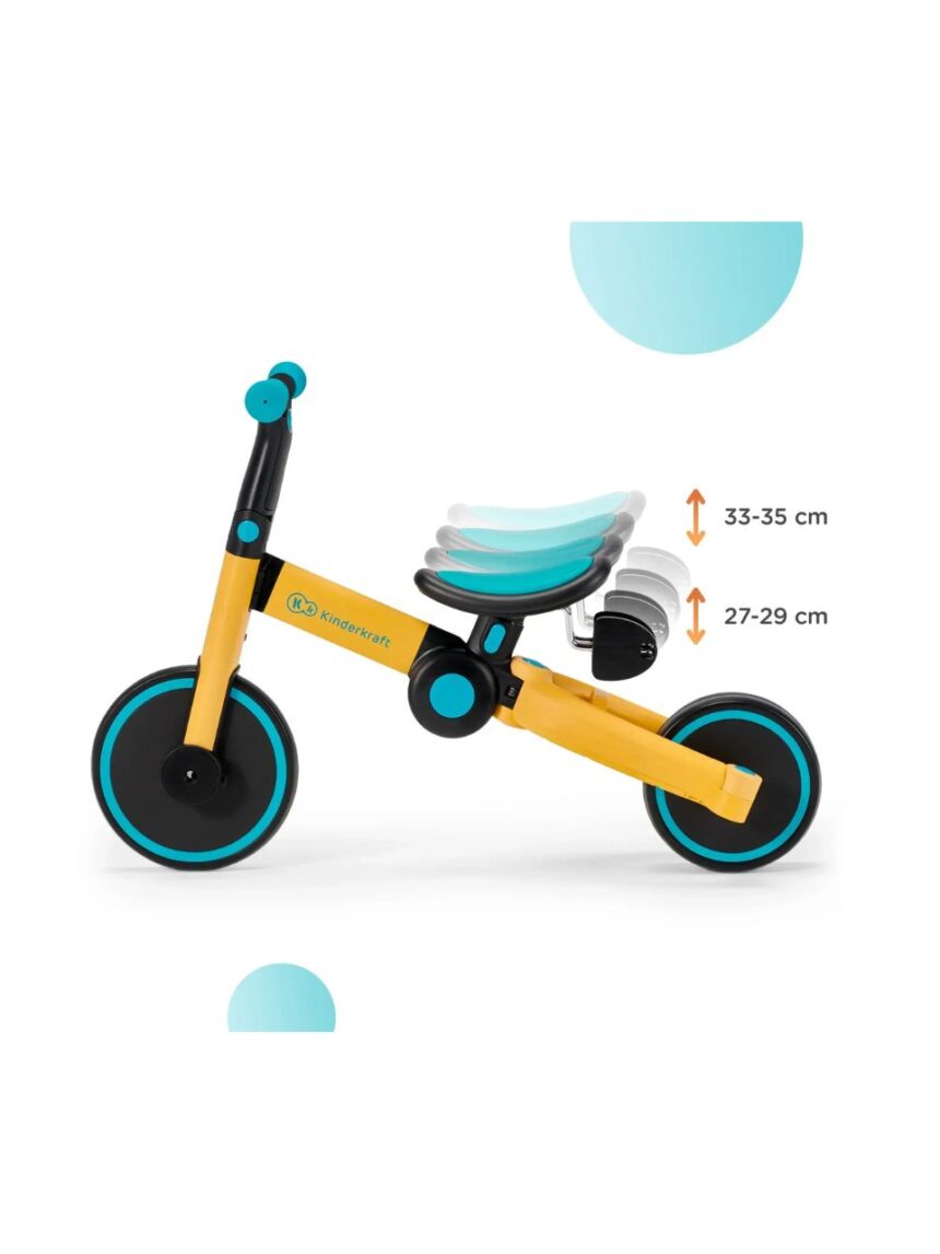 Kinderkraft πτυσόμενο τρίκυκλο ποδήλατο 4trike primrose yellow kr4tri00yel0000 - Kinderkraft