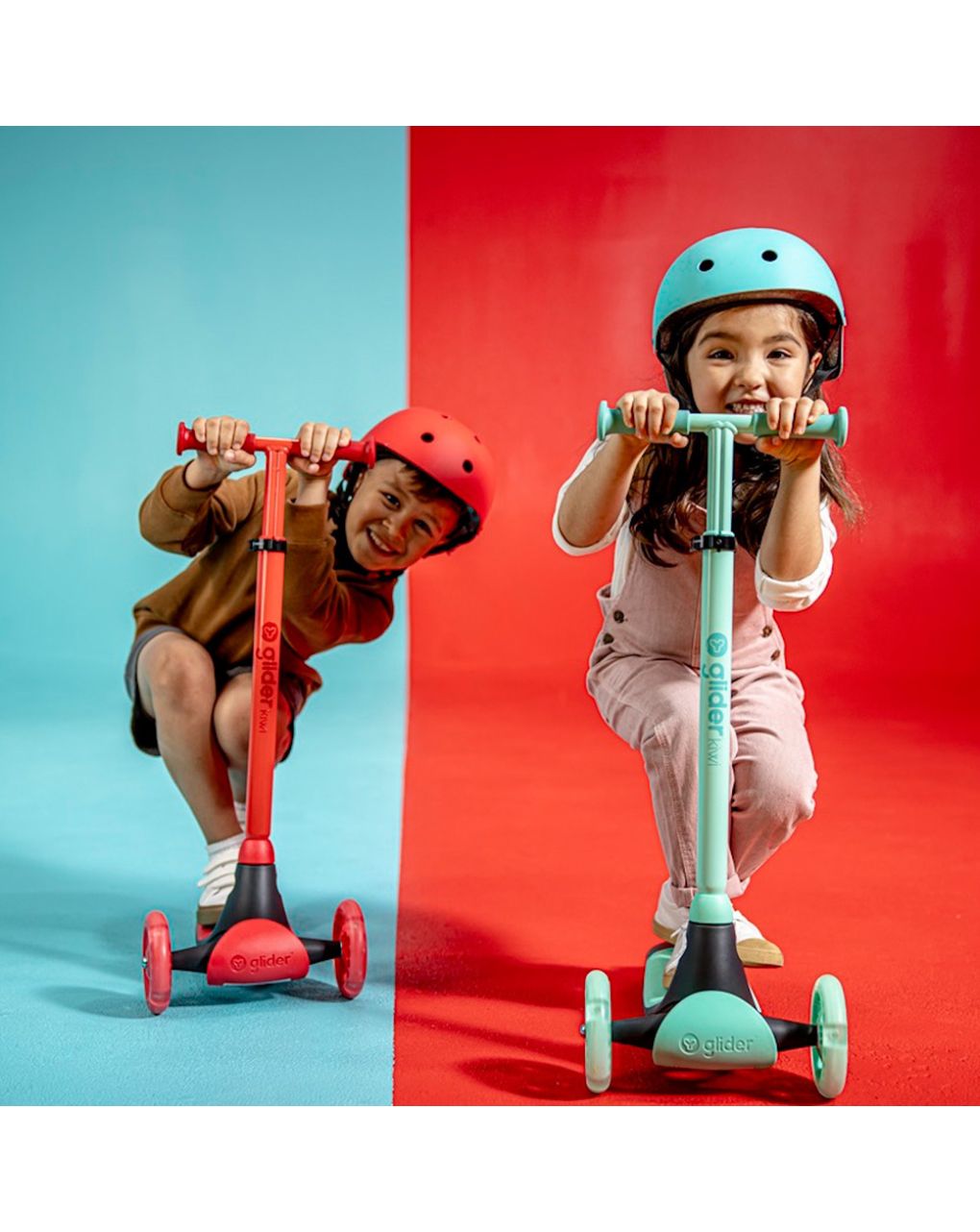 Yvolution πατίνι yglider kiwi με led κόκκινο 53.101258 - Yvolution