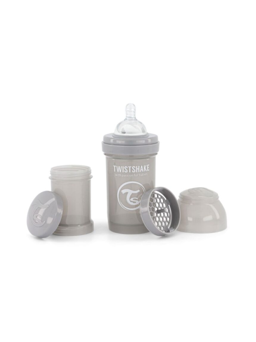 Twistshake μπιμπερό κατά των κολικών 180ml pastel grey 32-08-78254 - Twistshake