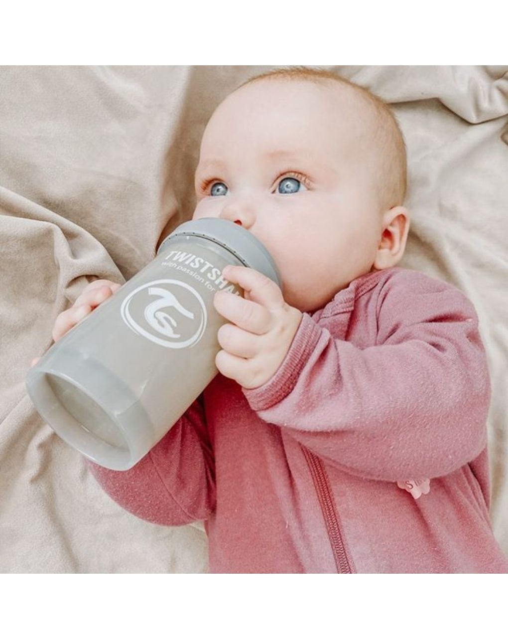 Twistshake μπιμπερό κατά των κολικών 180ml pastel grey 32-08-78254 - Twistshake