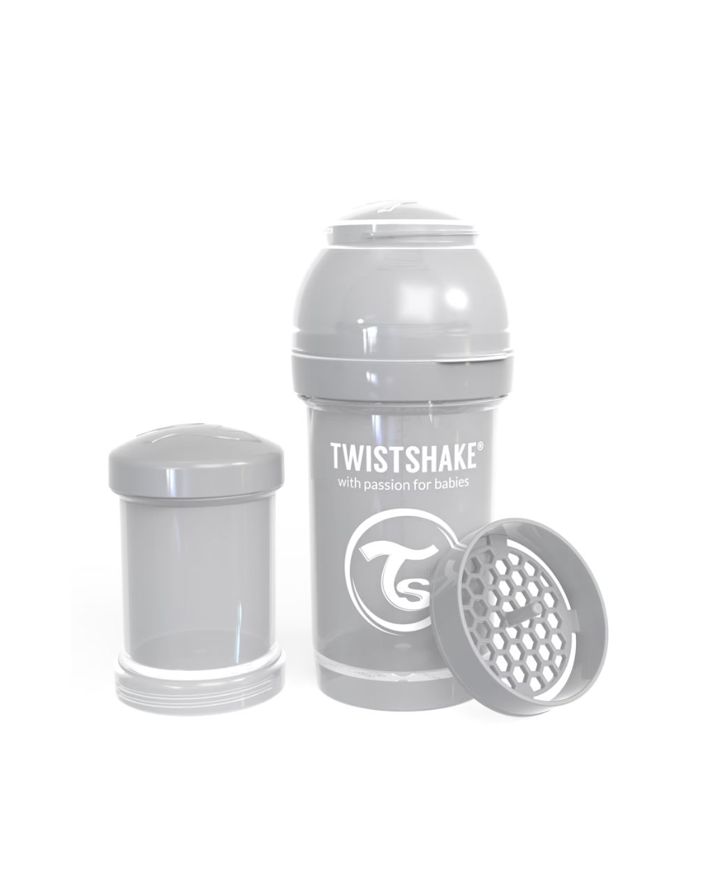 Twistshake μπιμπερό κατά των κολικών 180ml  pastel grey - Twistshake