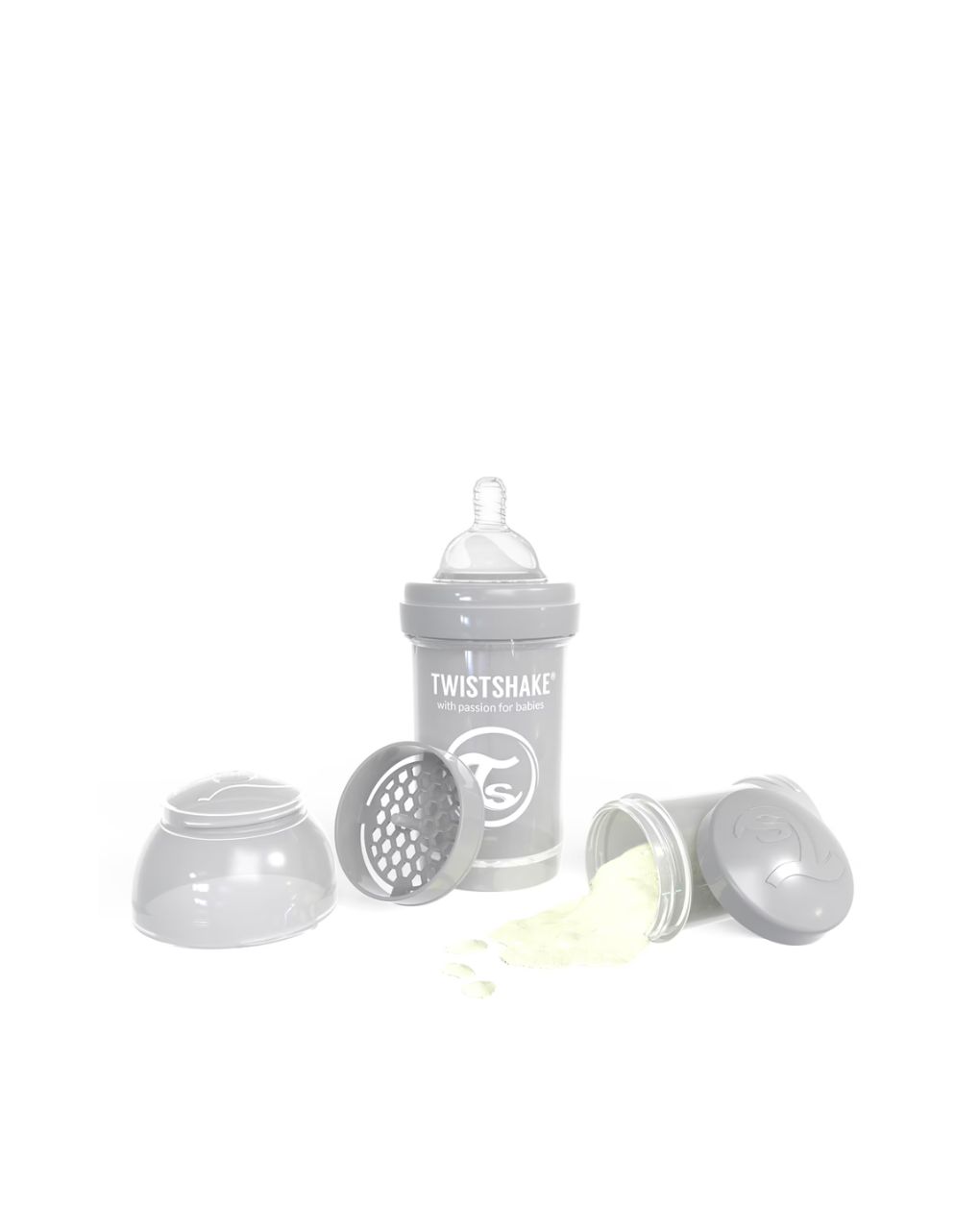 Twistshake μπιμπερό κατά των κολικών 180ml  pastel grey - Twistshake