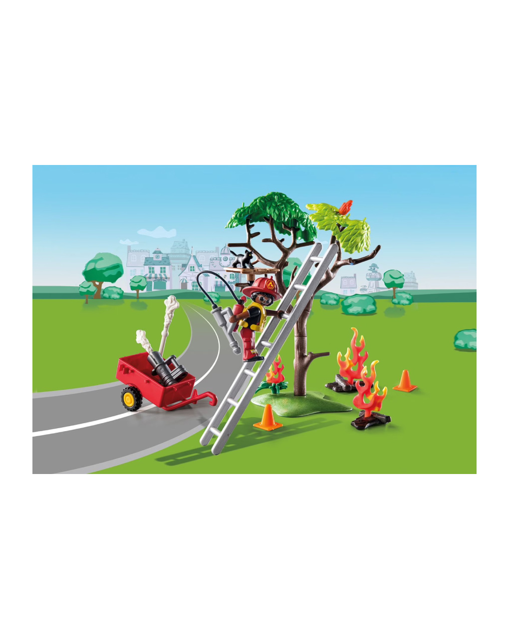 Playmobil duck on call - επιχείρηση πυροσβεστικής: διάσωση γάτας! 70917 - Playmobil, Playmobil Duck On Call