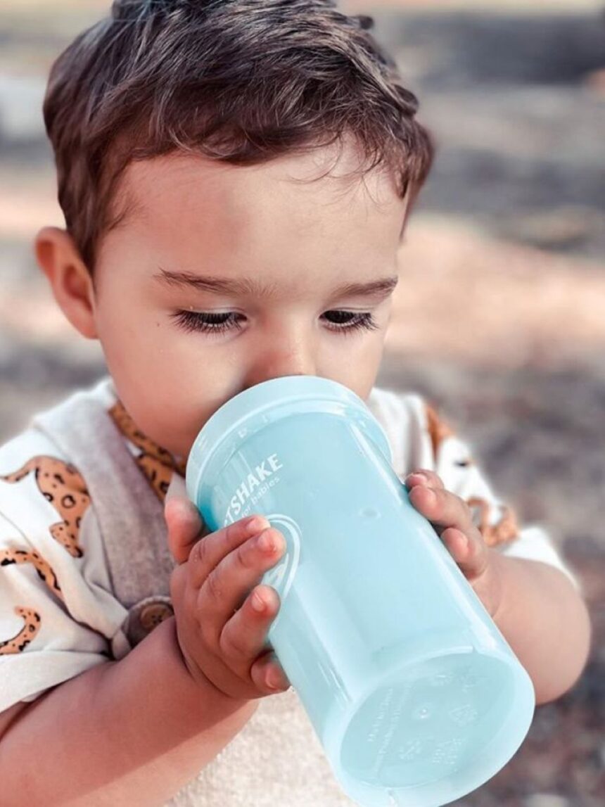 Twistshake εκπαιδευτικό κύπελλο kid cup 360ml με μίξερ φρούτων 12m+ pastel blue 32-08-78280 - Twistshake