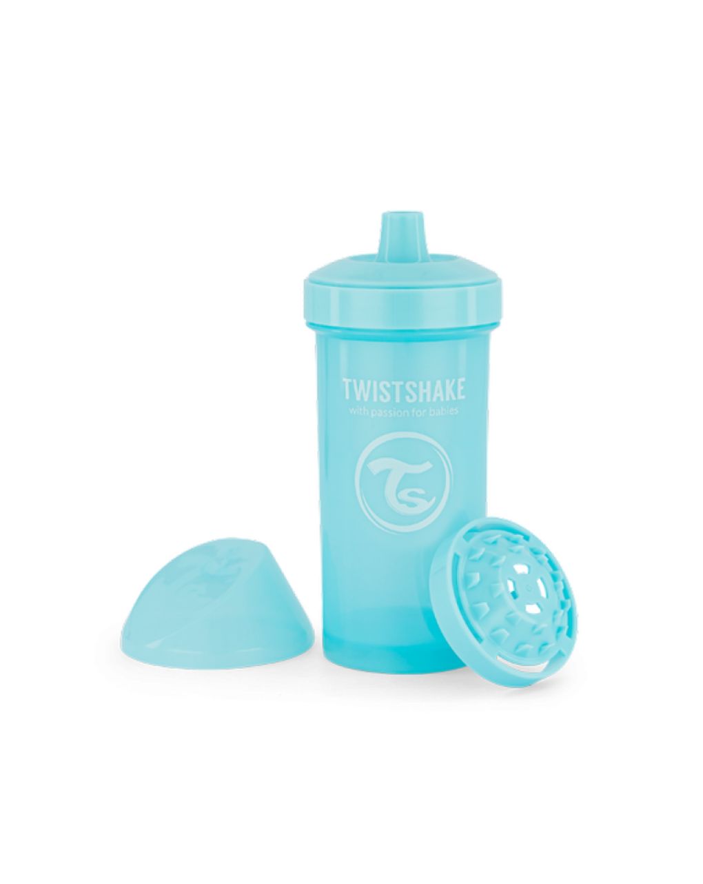 Twistshake παγούρι kid cup 360ml με μίξερ φρούτων 12m+ pastel blue 32-08-78280 - Twistshake