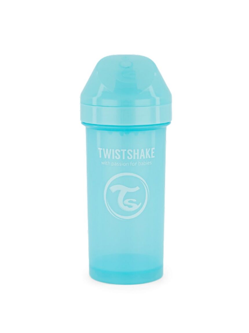 Twistshake εκπαιδευτικό κύπελλο kid cup 360ml με μίξερ φρούτων 12m+ pastel blue 32-08-78280 - Twistshake