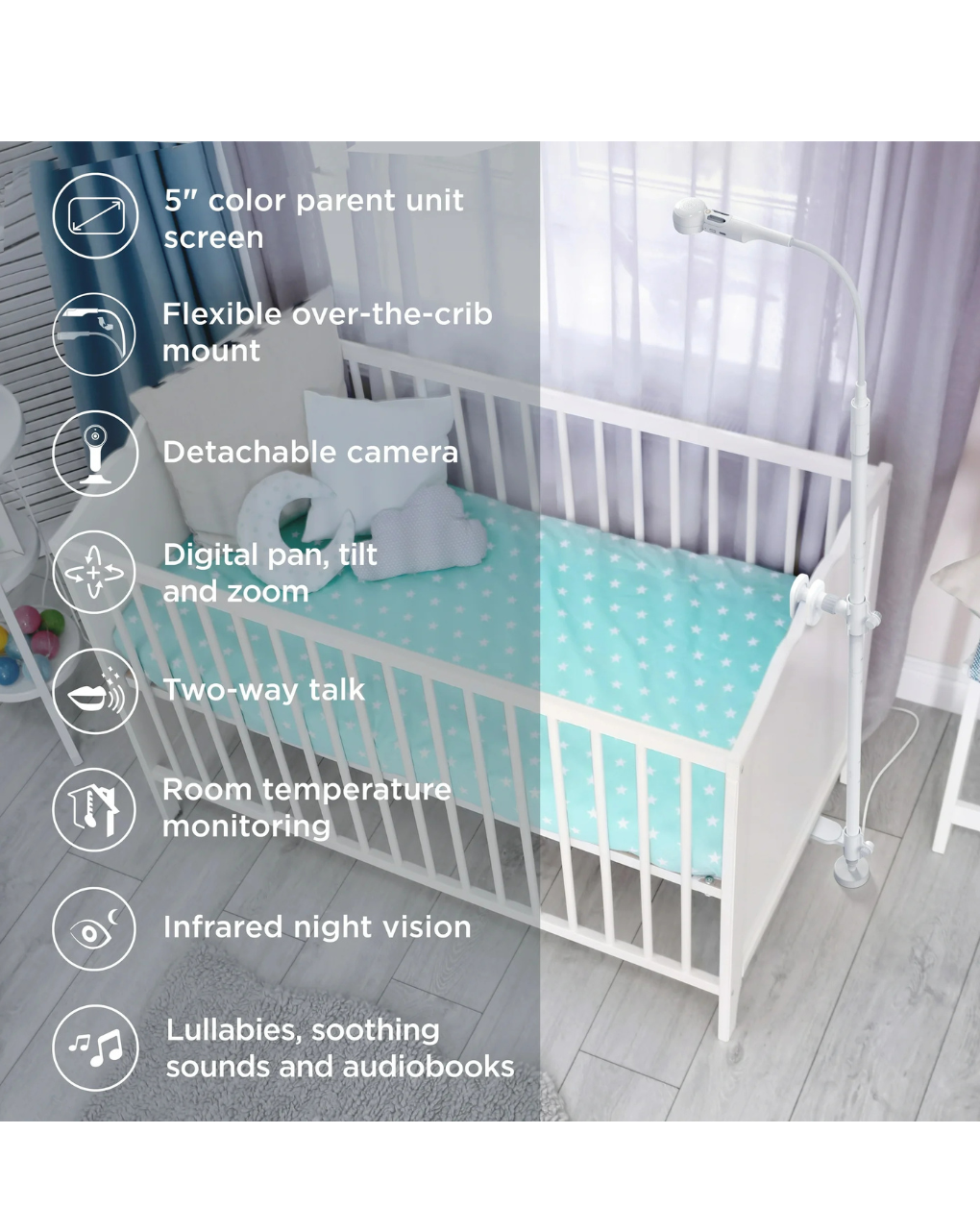 Motorola ενδοεπικοινωνία με έγχρωμη οθόνη 5" vm-65x με βραχίονα κάμερας - Motorola