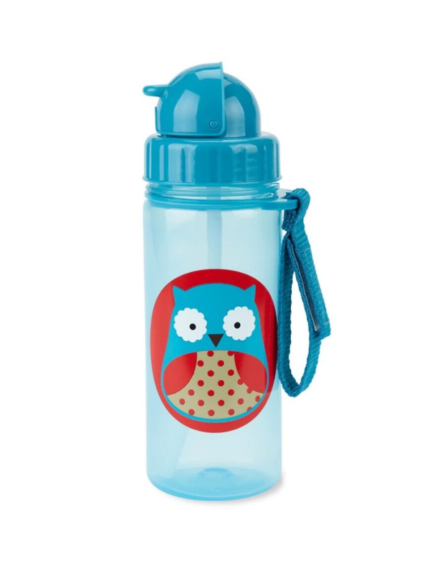 Skip hop zoo πλαστικό παγούρι με καλαμάκι 384.5ml owl 29-2903033-11 - SKIP HOP