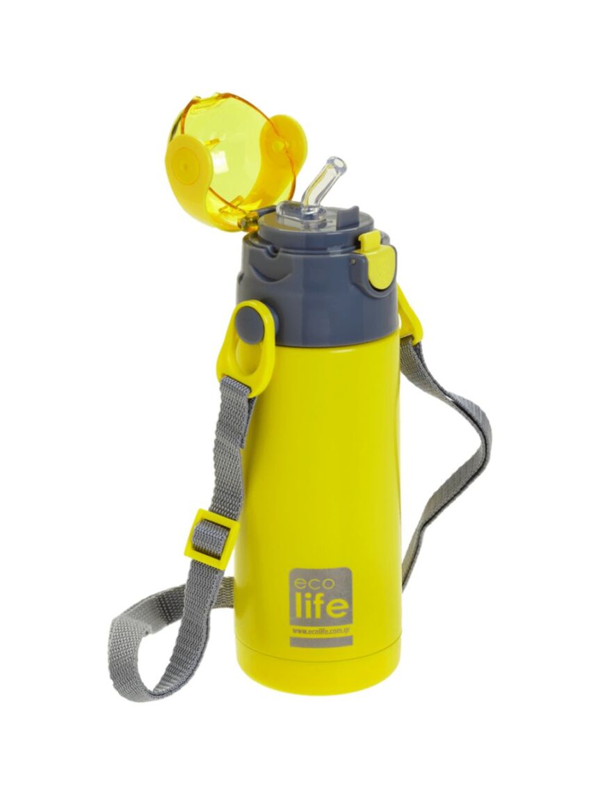 Ecolife ανοξείδωτο παγούρι kids thermos 400ml yellow 33-bo-2996 - Ecolife