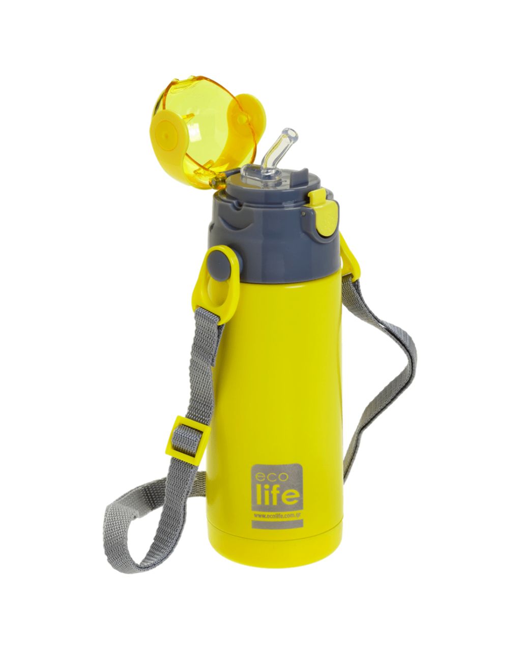 Ecolife ανοξείδωτο παγούρι kids thermos 400ml yellow 33-bo-2996 - Ecolife