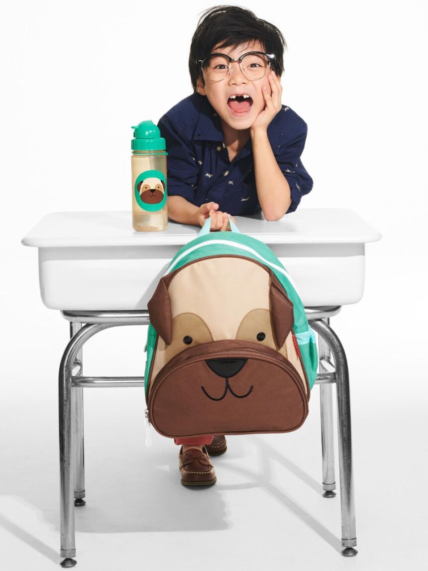 Skip hop zoo πλαστικό παγούρι με καλαμάκι 384.5ml pug 29-2903033-12 - SKIP HOP