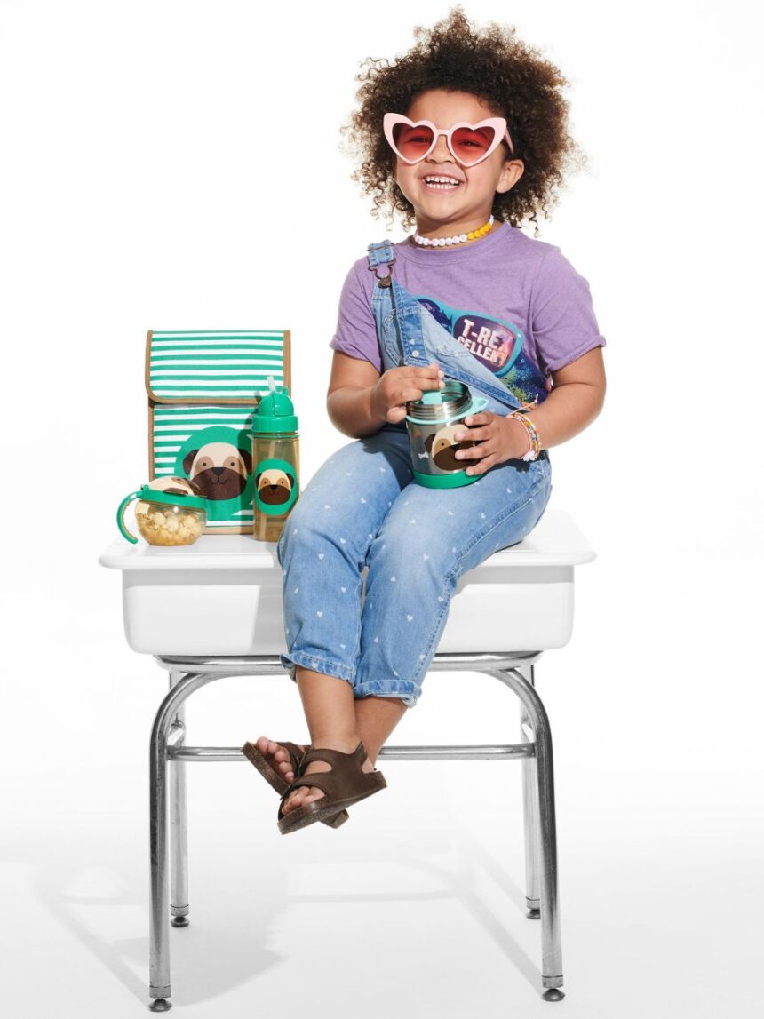 Skip hop zoo πλαστικό παγούρι με καλαμάκι 384.5ml pug 29-2903033-12 - SKIP HOP