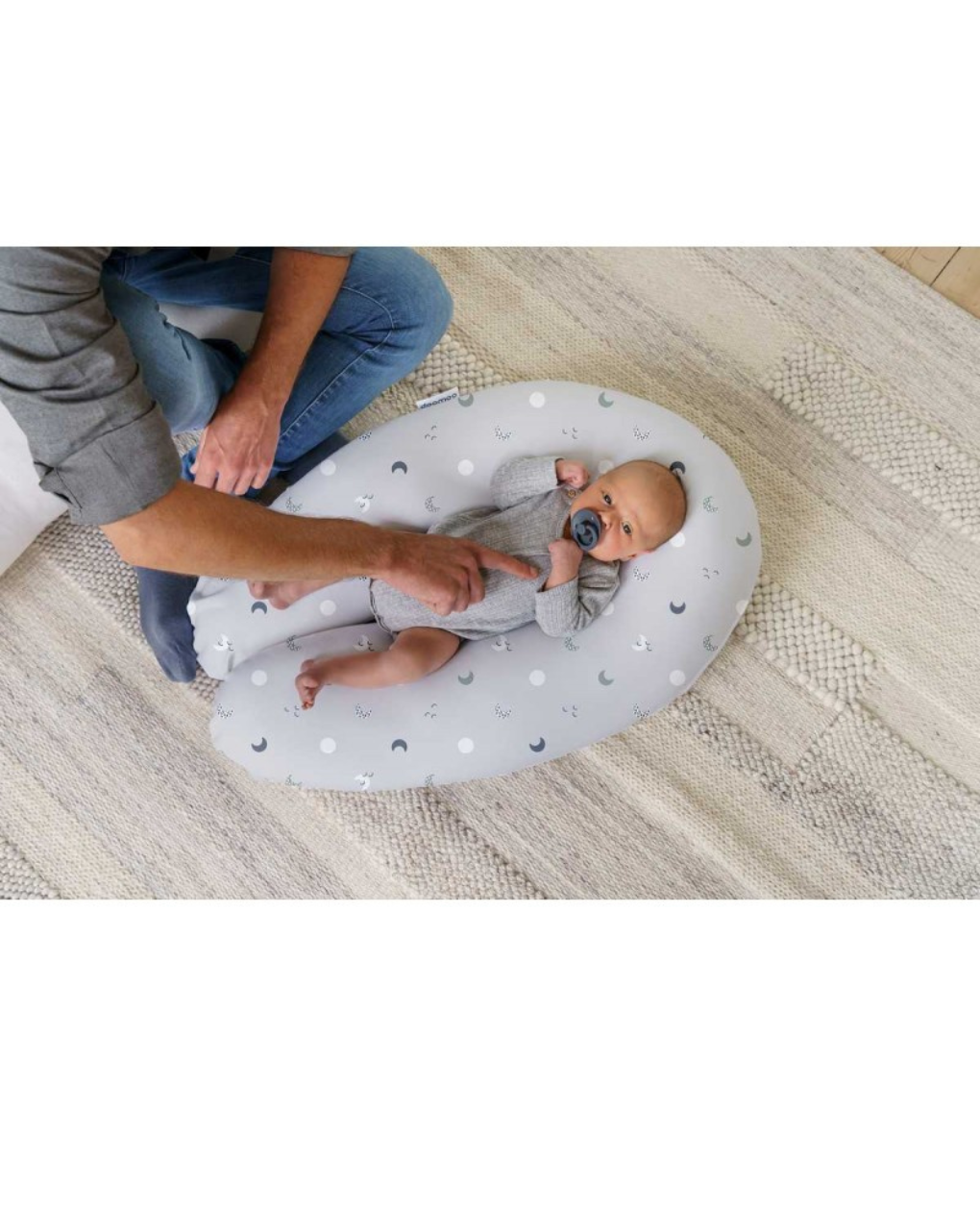 Doomoo μαξιλάρι θηλασμού buddy blue grey moon - Doomoo