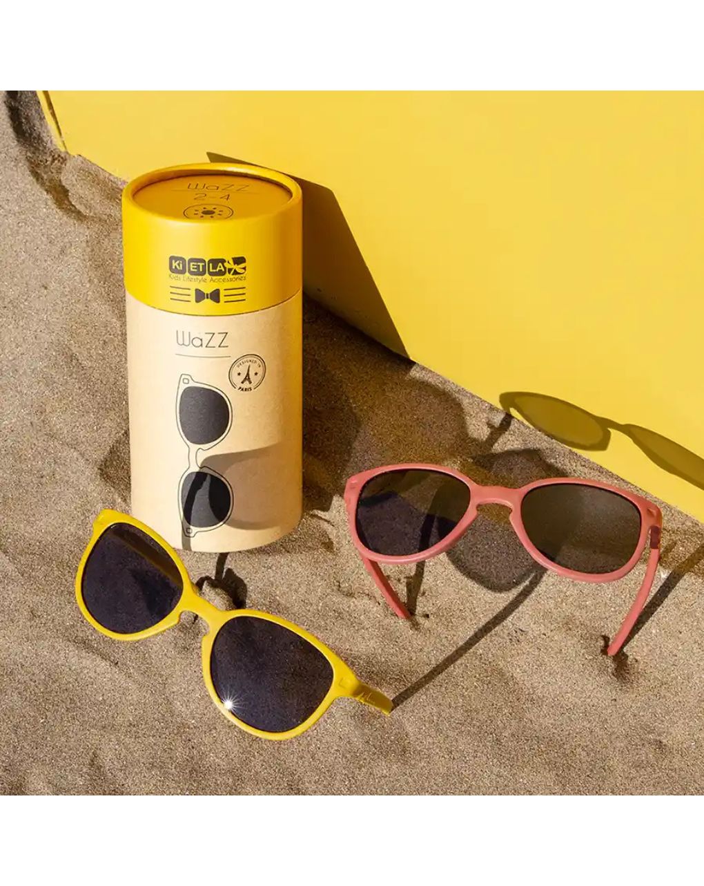 Kietla γυαλιά ηλίου wazz 1-2 ετών wayfarer mustard yellow - kietla