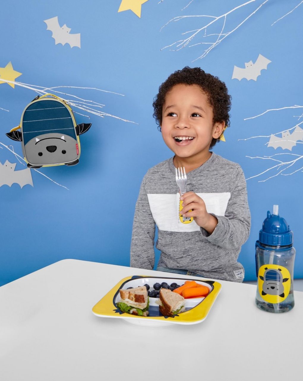 Skip hop zoo utensil σετ κουτάλι & πιρούνι bat 29-2903004-26 - SKIP HOP