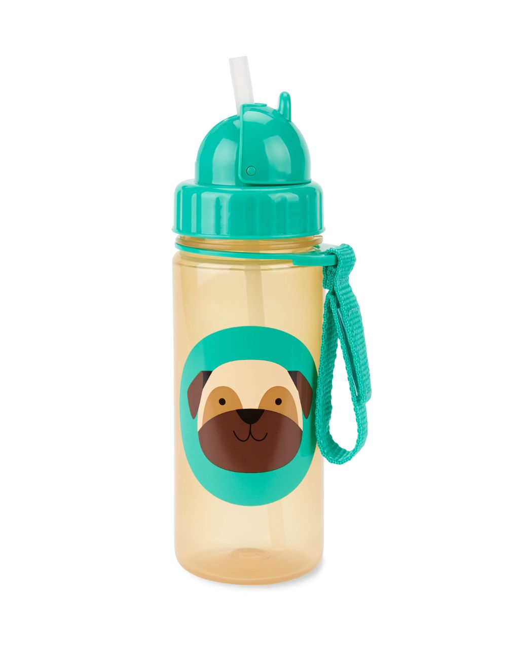 Skip hop zoo πλαστικό παγούρι με καλαμάκι 384.5ml pug 29-2903033-12