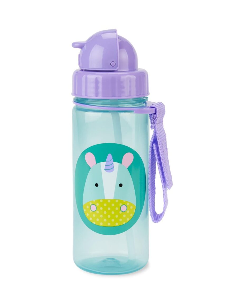 Skip hop zoo πλαστικό παγούρι με καλαμάκι 384.5ml unicorn 29-2903033-14 - SKIP HOP