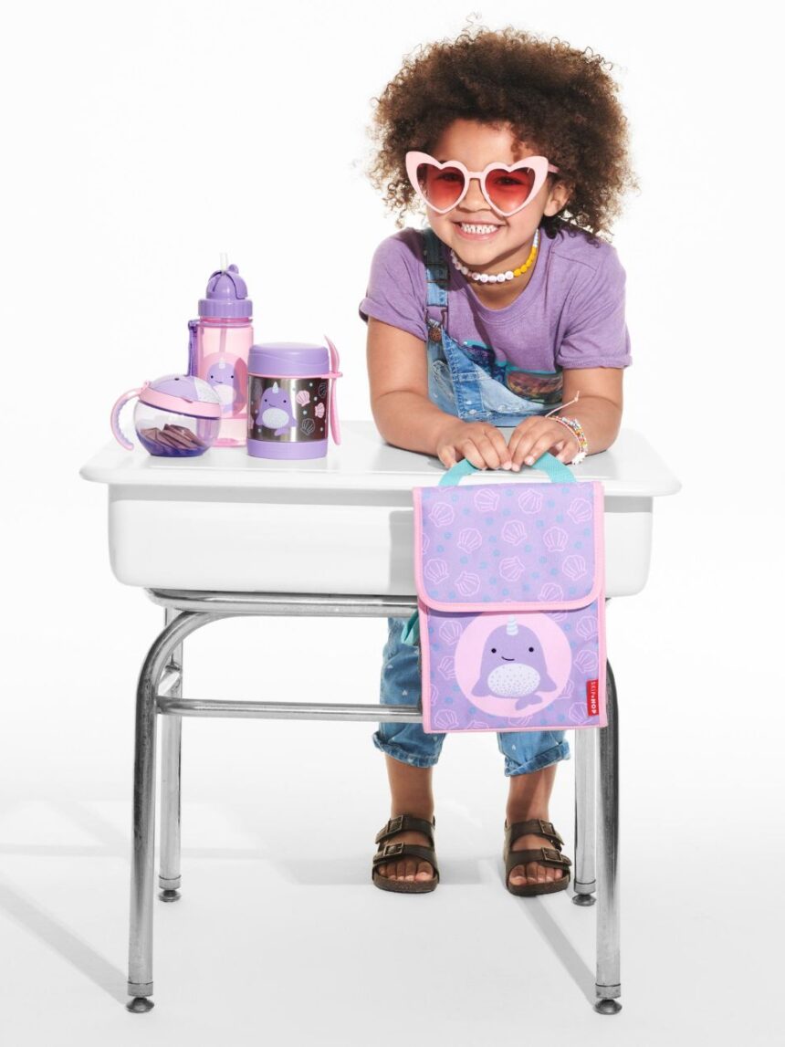 Skip hop zoo πλαστικό παγούρι με καλαμάκι 384.5ml narwhal 29-2903033-10 - SKIP HOP